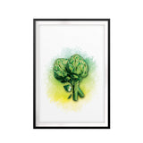 Artichoke Watercolor UNFRAMED Print Fruit Wall Art