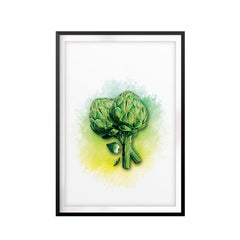 Artichoke Watercolor UNFRAMED Print Fruit Wall Art