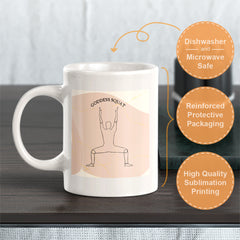 Goddess Squat Pose Yoga Coffee Mug