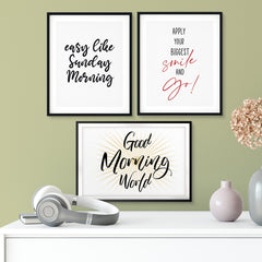 Morning Lovers Wall Art UNFRAMED Print (3 Pack)