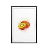 Kiwii Watercolor UNFRAMED Print Fruit Wall Art