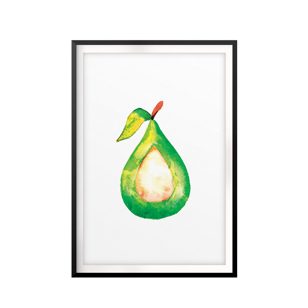 Pear Watercolor UNFRAMED Print Fruit Wall Art