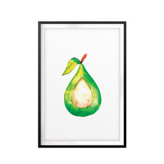Pineapple Watercolor UNFRAMED Print Fruit Wall Art