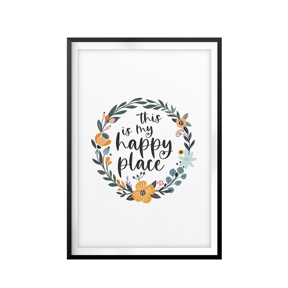 This Is My Happy Place UNFRAMED Print Inspirational Wall Art