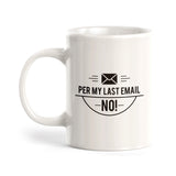 Per My Last Email NO! Coffee Mug