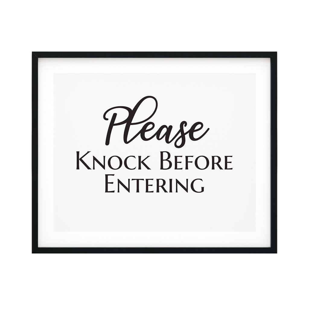 Free Printable Knock Before Entering Sign