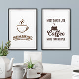 Coffee Drinkers Wall Art UNFRAMED Print (2 Pack)