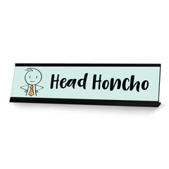Head Honcho, Stick People Desk Sign, Novelty Nameplate (2 x 8")