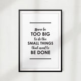 Humbleness Inspirational UNFRAMED Print Quote Wall Art