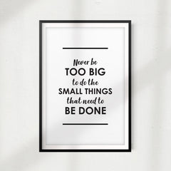 Humbleness Inspirational UNFRAMED Print Quote Wall Art