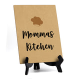 Signs ByLITA Mommas Kitchen, Table Sign, 6" x 8"