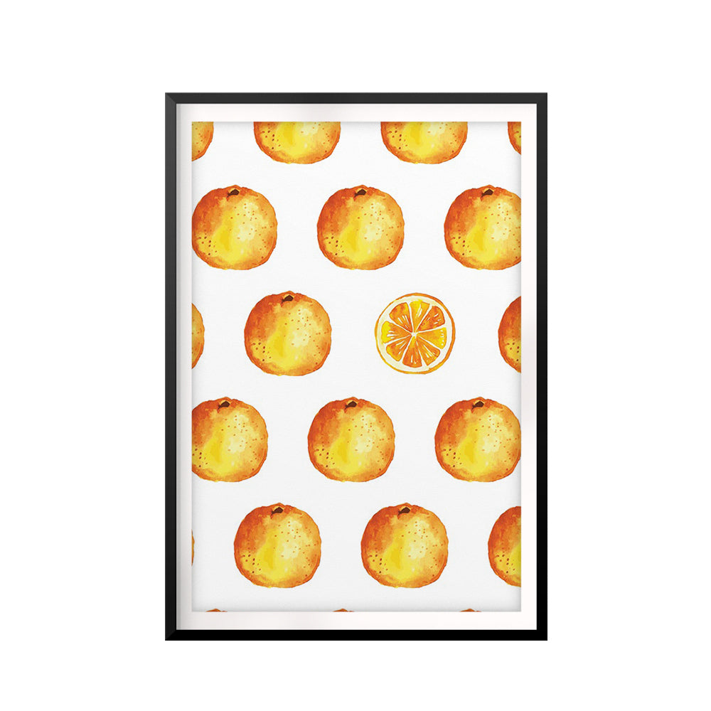 Oranges Abstract UNFRAMED Print Fruit Wall Art