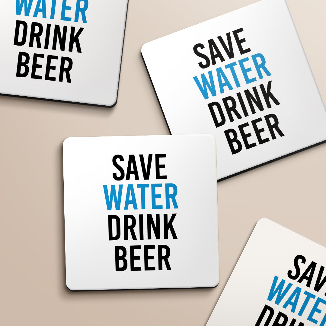 Save Water Drink Beer Designs ByLITA Funny Coasters