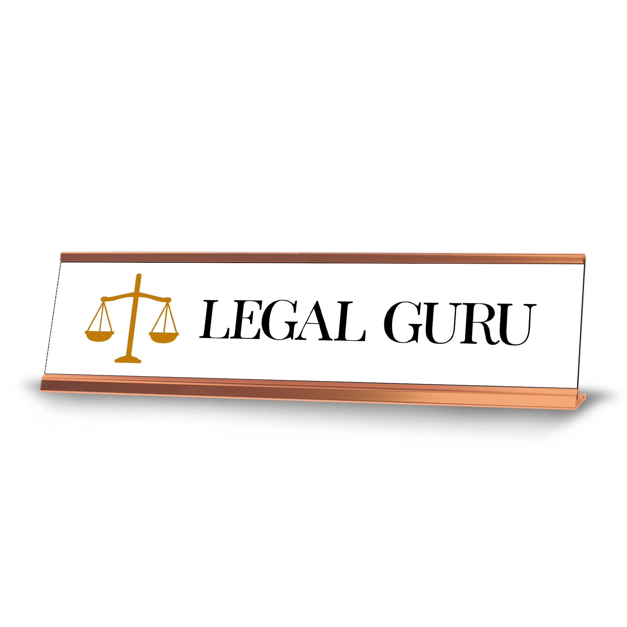 Legal Guru, Gold frame, Novelty Nameplate Desk Sign (2x8¨)