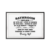 Bathroom Rules UNFRAMED Print Décor Wall Art