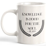 Knowledge Is Food For The Soul - Plato Coffee Mug