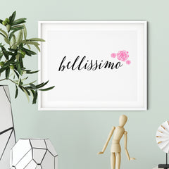 Bellissimo UNFRAMED Print Cute Typography Wall Art