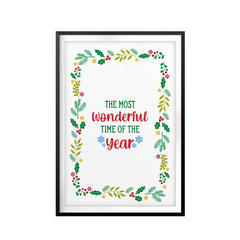 The Most Wonderful Time Of The Year UNFRAMED Print Christmas Decor Wall Art