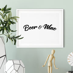 Beer And Wine UNFRAMED Print Food & Drink Decor Wall Art