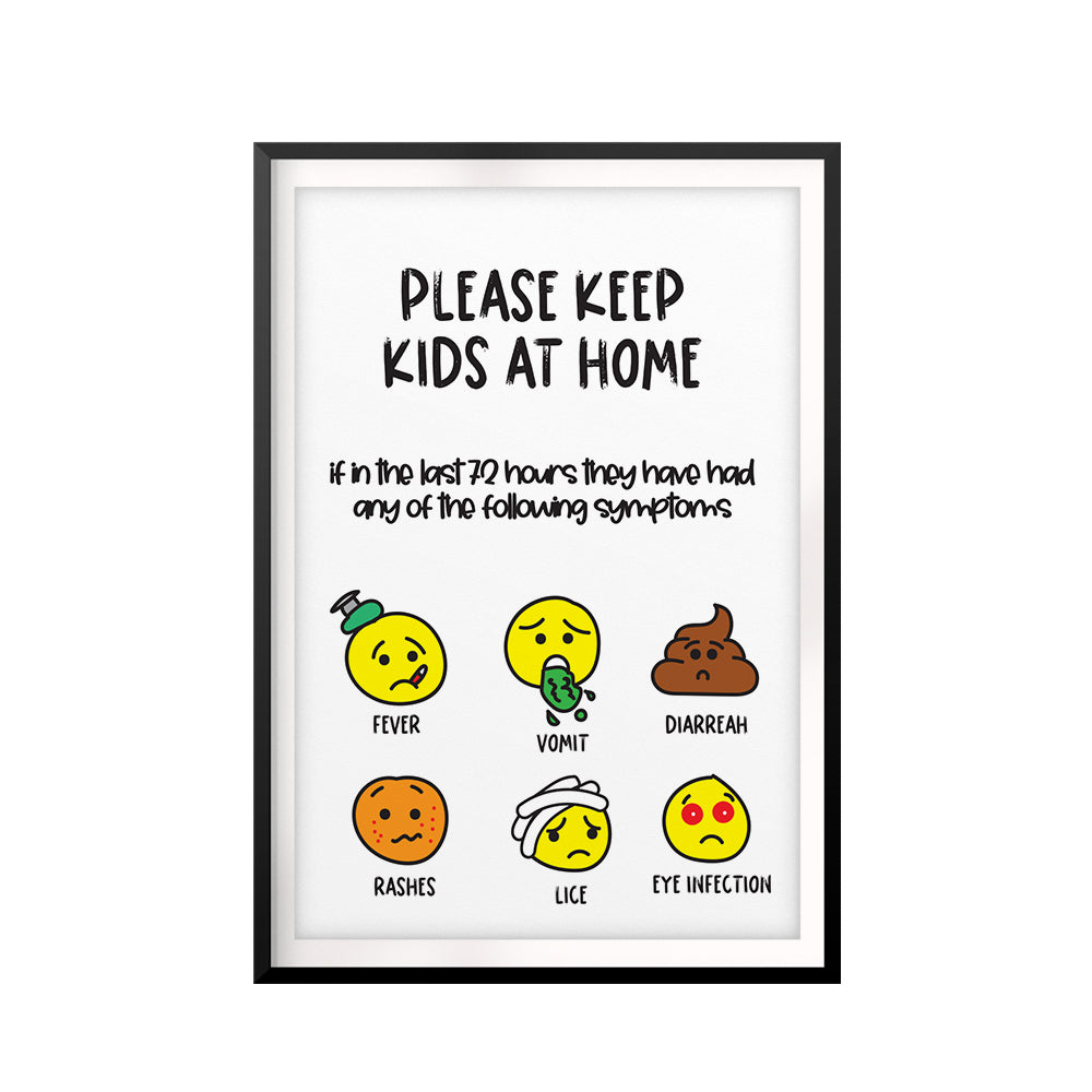Rest At Home UNFRAMED Print Emoji Wall Art