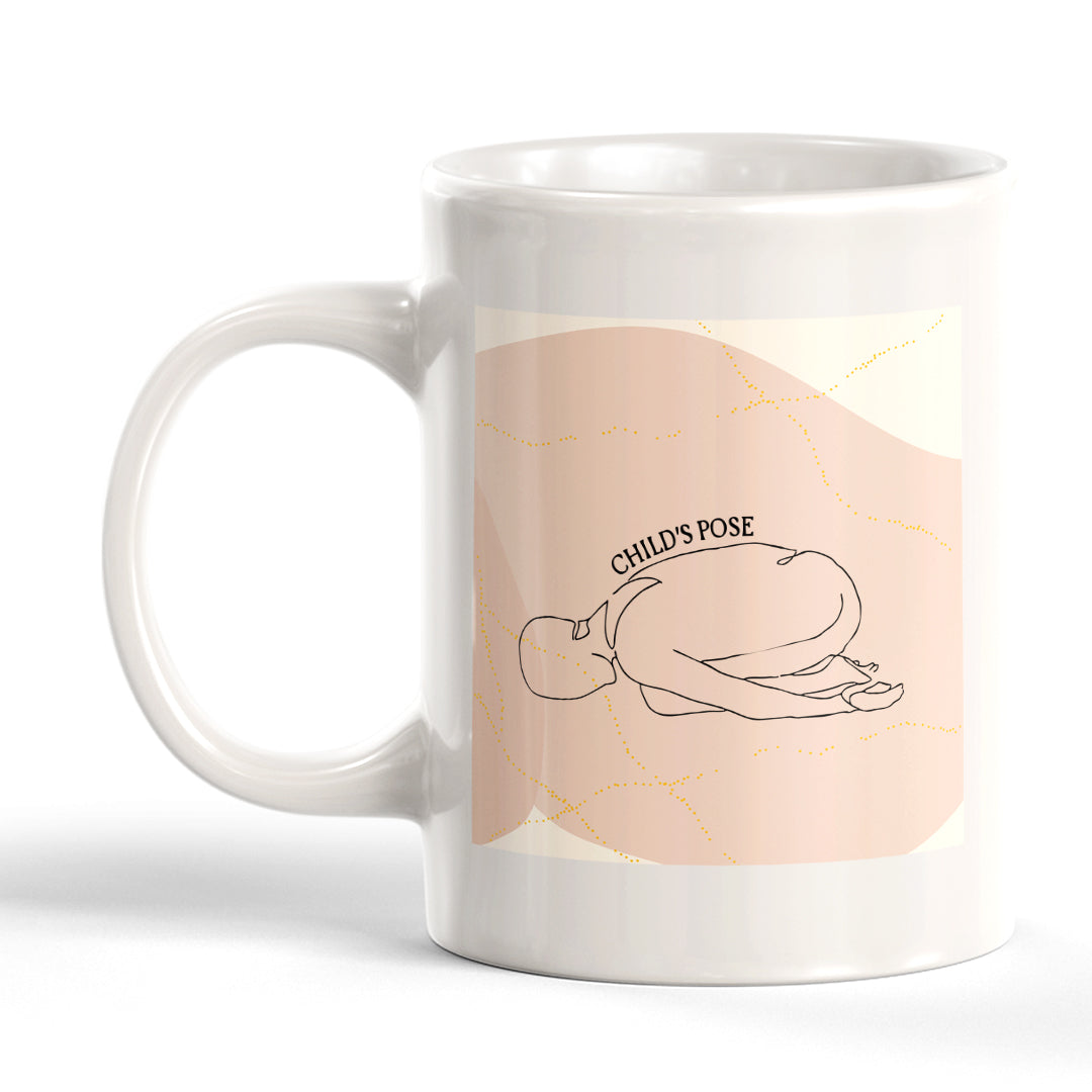 Child's Pose Yoga Coffee Mug