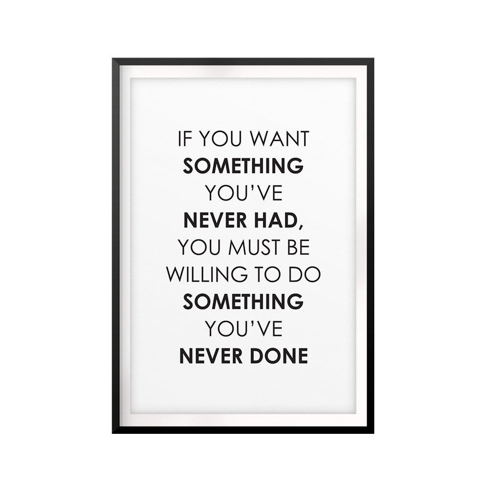 Motivation To Be Bold UNFRAMED Print Quote Wall Art