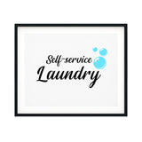 Self-Service Laundry UNFRAMED Print Home Decor Wall Art