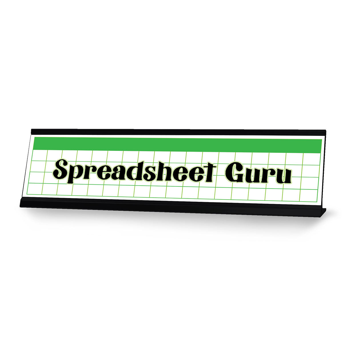 Spreadsheet Guru Designer Series Desk Sign, Novelty Nameplate (2 x 8")