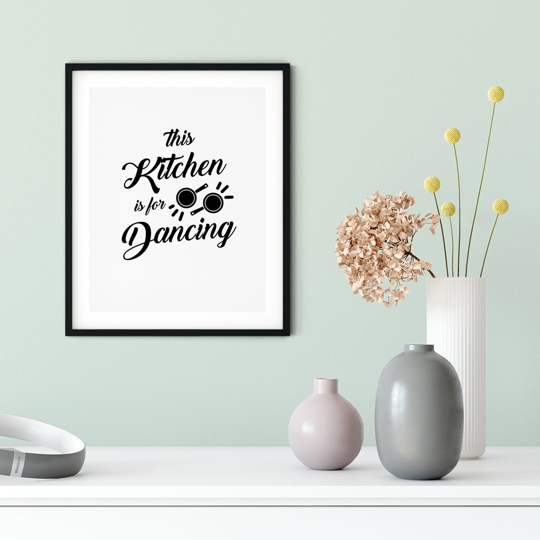 This Kitchen Is For Dancing UNFRAMED Print Kitchen Bar Wall Art