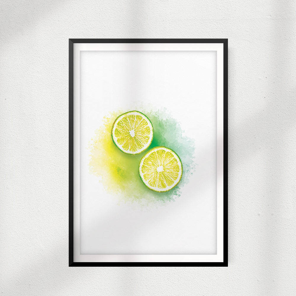 Limes Watercolor UNFRAMED Print Fruit Wall Art