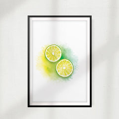 Limes Watercolor UNFRAMED Print Fruit Wall Art