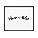 Beer And Wine UNFRAMED Print Food & Drink Decor Wall Art