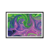 Abstract Neon Waves UNFRAMED Print Abstract Wall Art