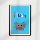Flush UNFRAMED Print Kids Bathroom Wall Art