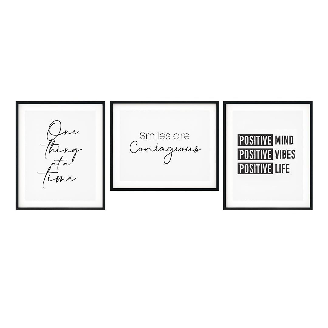 Motivational Mantras Improve Your Day Wall Art UNFRAMED Print (3 Pack)