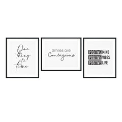 Motivational Mantras Improve Your Day Wall Art UNFRAMED Print (3 Pack)