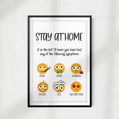 Stay Away Emoji UNFRAMED Print Emoji Wall Art