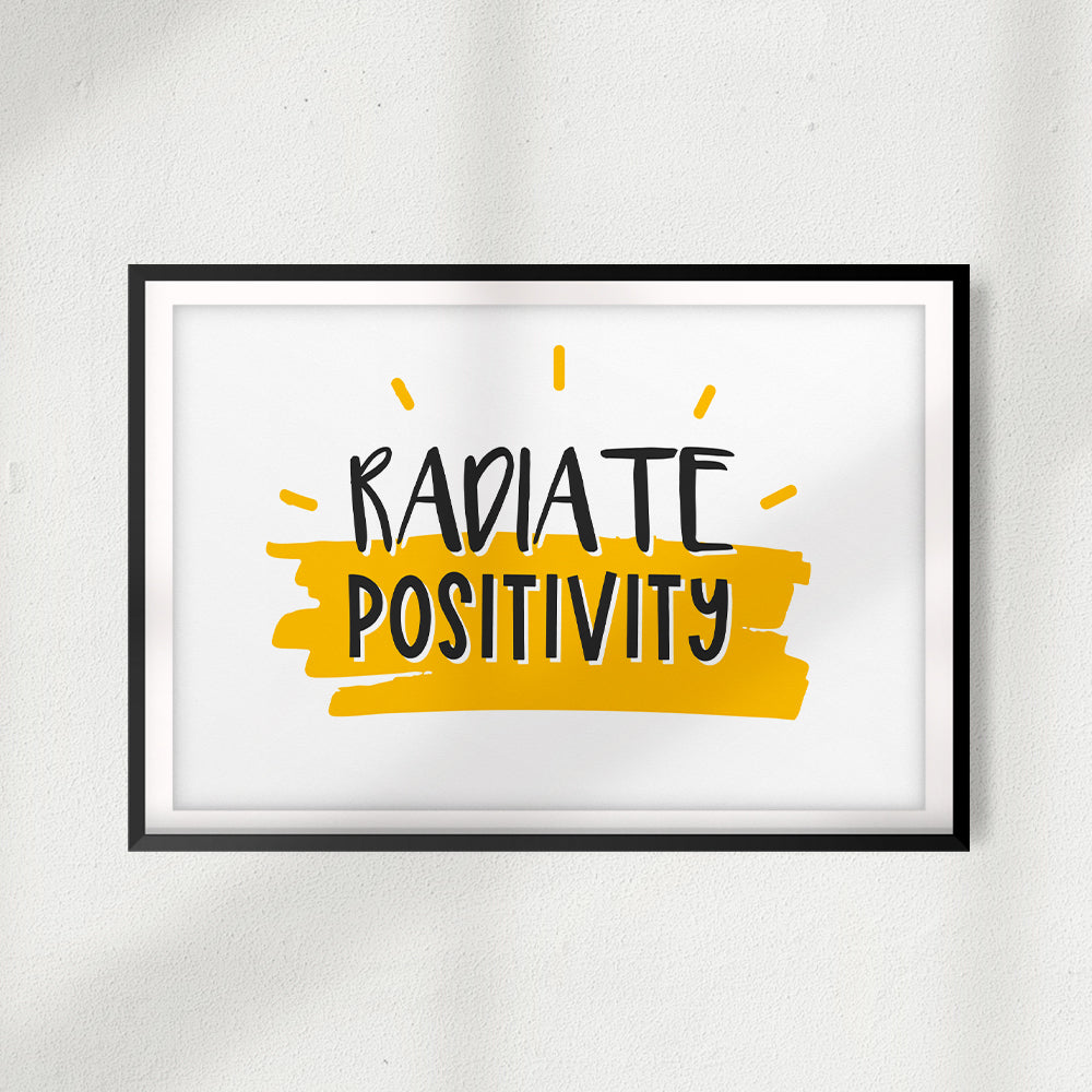 Radiate Positivity UNFRAMED Print Décor Wall Art