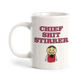 Chief Shit Stirrer Stick People Design Coffee Mug