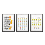 How Are You Feeling Emoji Wall Art UNFRAMED Print (3 Pack)