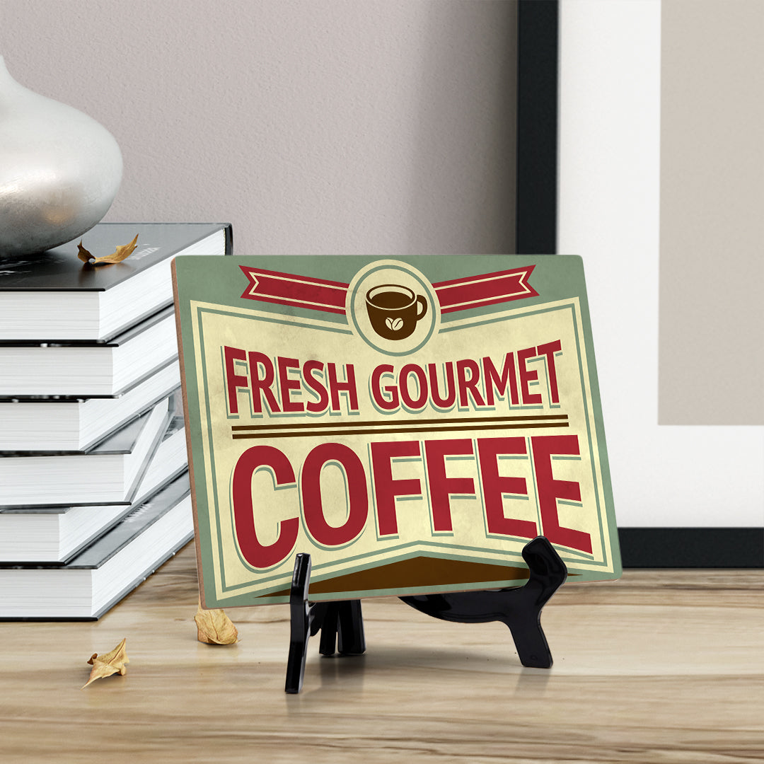 Signs ByLITA Fresh Gourmet Coffee, Table Sign (8 x 6")