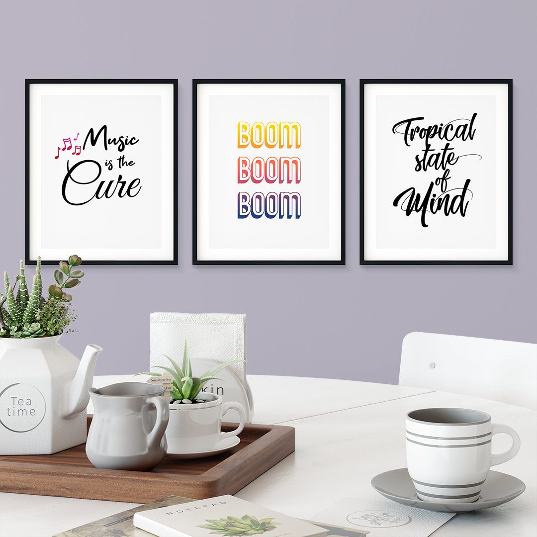 Party Wall Art UNFRAMED Print (3 Pack)