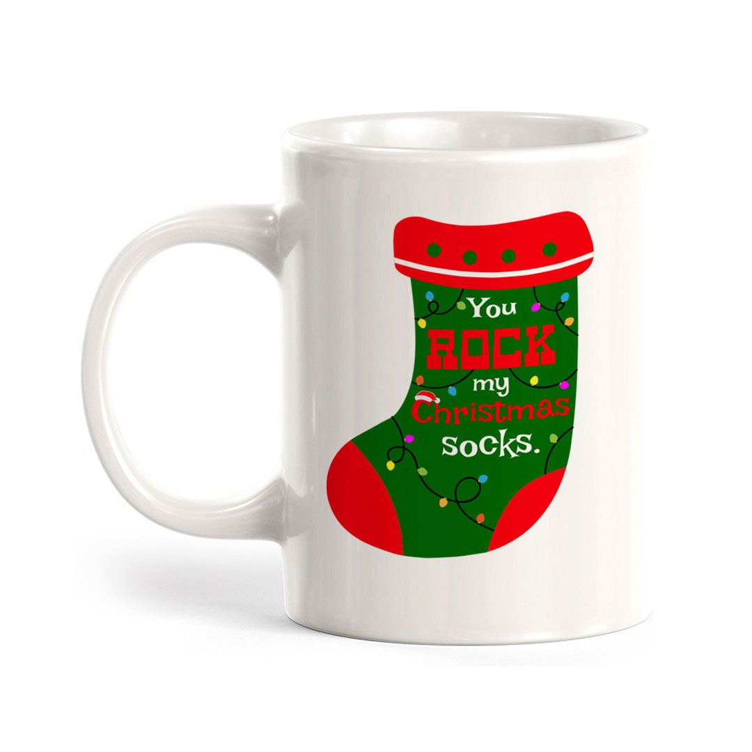 You Rock My Christmas Socks Christmas Coffee Mug