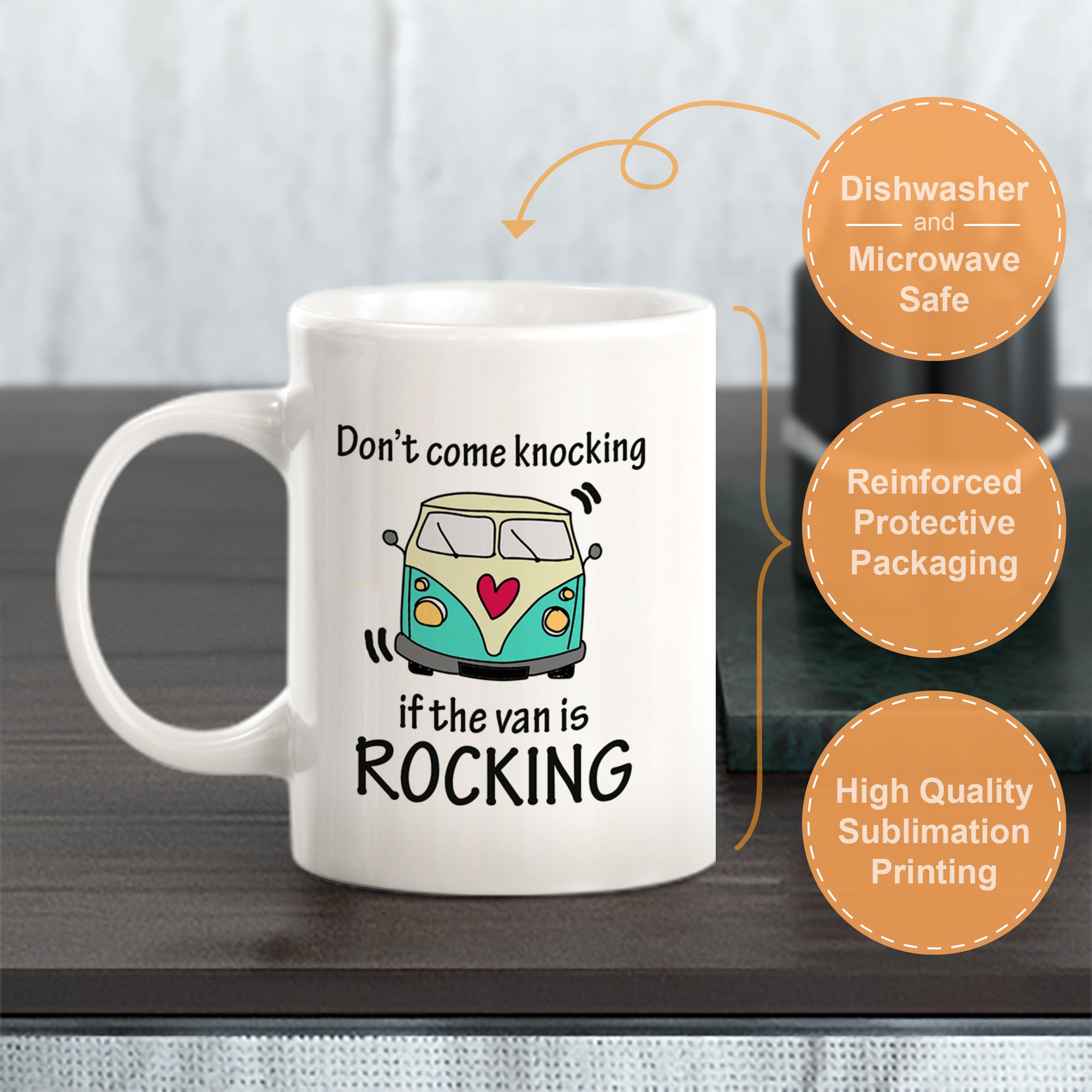 Don't come knocking if the van is Rocking Coffee Mug