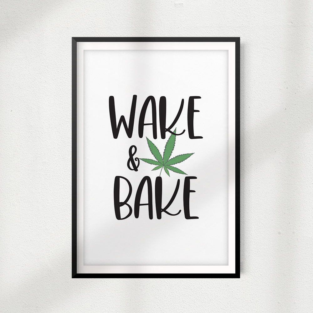 Wake & Bake UNFRAMED Print Stoner Wall Art