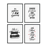 Family Reminders Wall Art UNFRAMED Print (4 Pack)