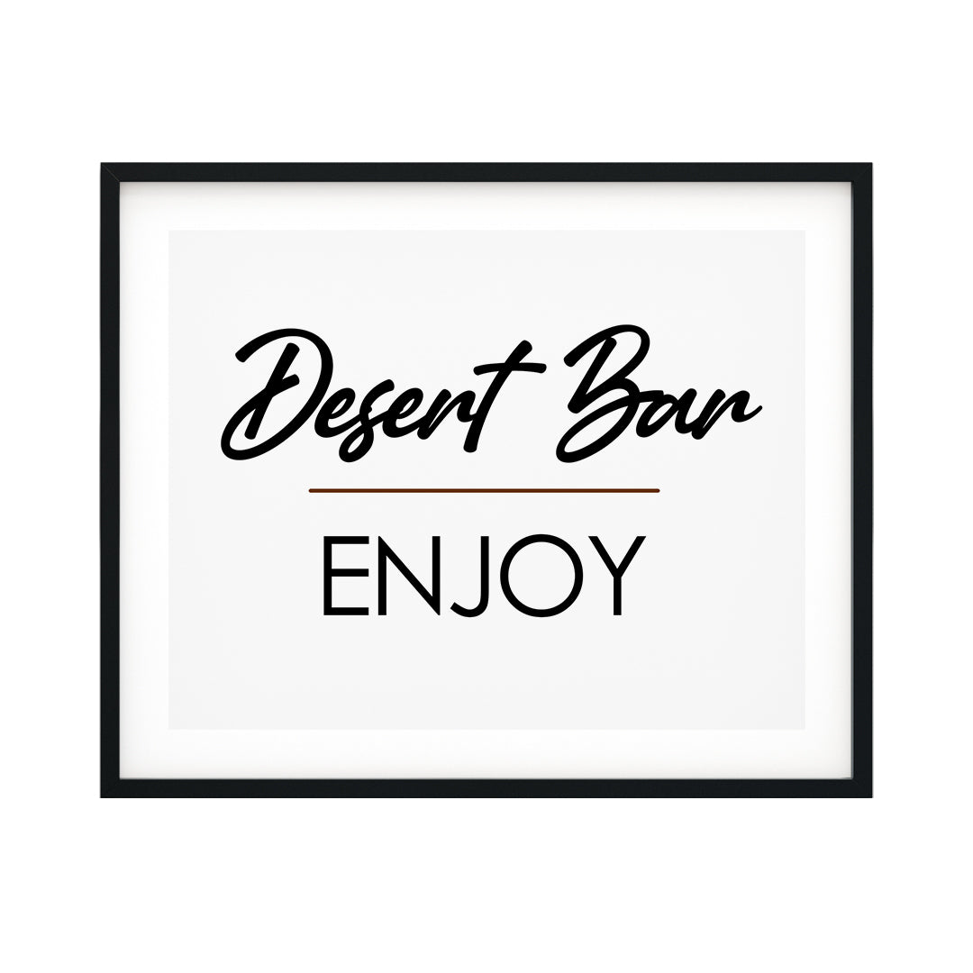 Desert Bar Enjoy UNFRAMED Print Business & Events Decor Wall Art
