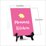 Signs ByLITA Mommas Kitchen, Table Sign, 6" x 8"