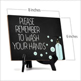 Signs ByLITA Please Remember To Wash Your Hands, Hygiene Sign, 6" x 8"