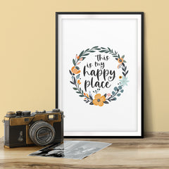 This Is My Happy Place UNFRAMED Print Inspirational Wall Art